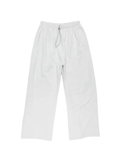 Acne Studios Drawstring Embroidered Track Pants In Gray