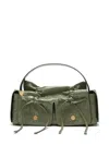 Acne Studios Drawstring Gathered Shoulder Bag In Green
