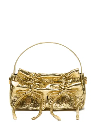 Acne Studios Drawstring Tote Bag In Gold