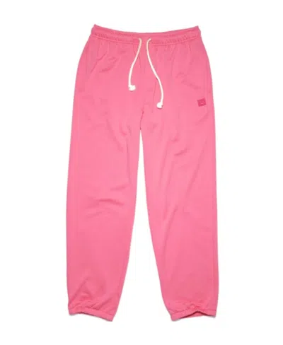 Acne Studios Drawstring-waist Cotton Track Trousers In Pink
