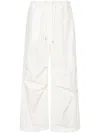 Acne Studios Drawstring Wide-leg Trousers In White
