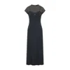 Acne Studios Layered Midi Dress In Grey