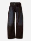 Acne Studios Belted Loose-leg Jeans In Black