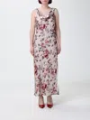 Acne Studios Womens Multi Beige Dotti Floral-print Satin Midi Dress In Multi