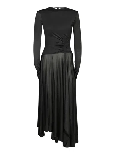 Acne Studios Long Jersey Dress With Black Slit