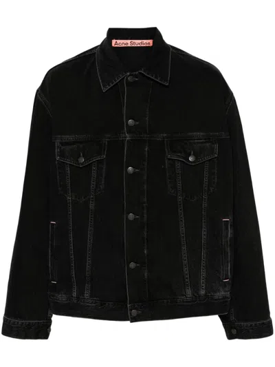 Acne Studios Drop-shoulder Denim Jacket In Black