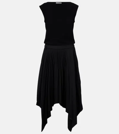 Acne Studios Duba Midi Dress In Black