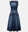 Acne Studios Womens Dark Blue Sleeveless Layered Denim Mini Dress In Blue