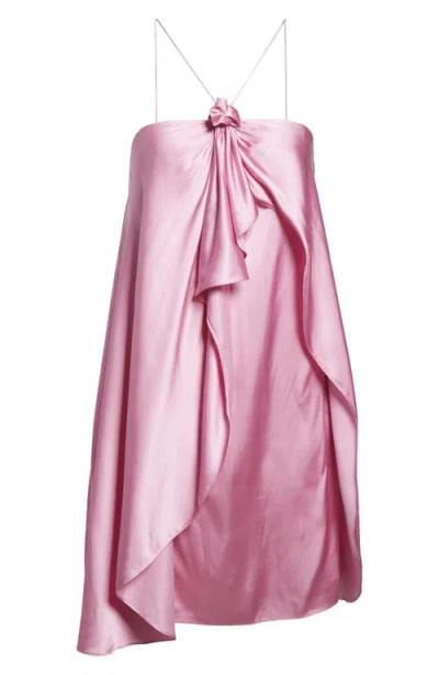 ACNE STUDIOS ACNE STUDIOS DUMIKA DRAPED SATIN HALTER MINIDRESS