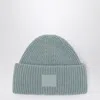 Acne Studios Dusty Large Face Logo Beanie In Blue
