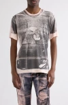 Acne Studios Eamon Trompe L'oeil T-shirt In Gray