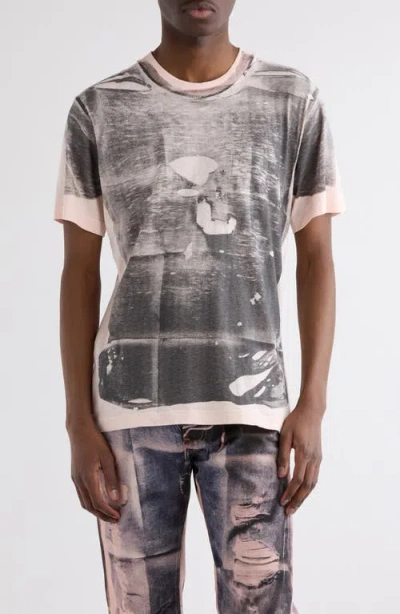 Acne Studios Eamon Trompe L'oeil T-shirt In Gray