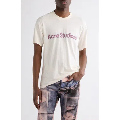 Acne Studios Eamon U Registered Logo Graphic T-shirt In Metallic