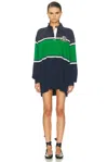 Acne Studios Eatone Rugby Dress In Blue