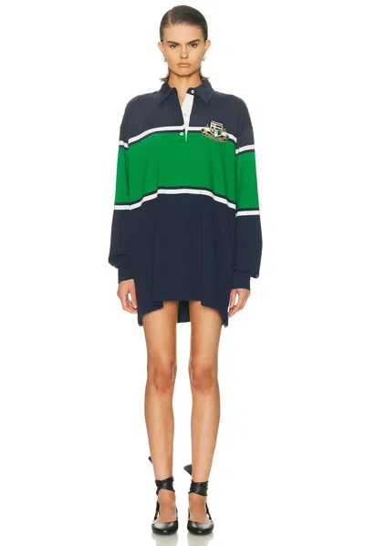 Acne Studios Eatone Rugby Dress In Blue