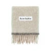 Acne Studios Scarf With A Plain And Checked Appearance In Beige