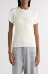 Acne Studios Layered T-shirt In Off White