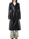 Acne Studios Women's Eco Leather Trench Coat In Black