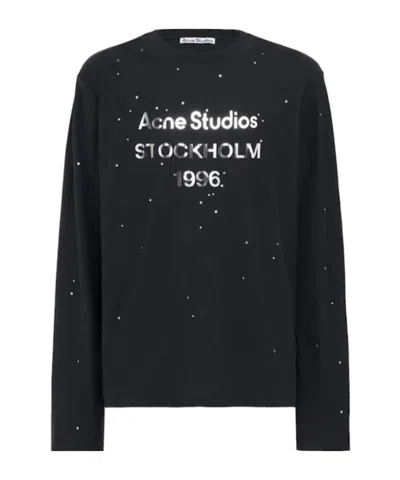 Acne Studios Edden 1996 Cotton Blend T-shirt In Black