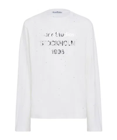 Acne Studios Edden 1996 Cotton Blend T-shirt In White
