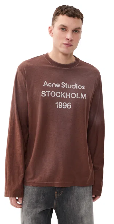 Acne Studios Edden 1996 Long Sleeve Tee Chocolate Brown