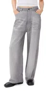 Acne Studios Edemi Melange Casual Trousers Grey Melange In Grey Melange