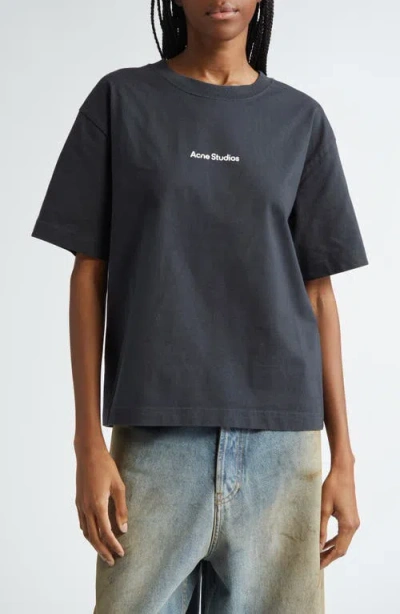 ACNE STUDIOS ACNE STUDIOS EDIE U STAMP LOGO ORGANIC COTTON T-SHIRT