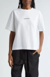 Acne Studios Edie U Stamp Logo Organic Cotton T-shirt In Beige