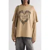 Acne Studios Edra T-shirt In Sand Beige