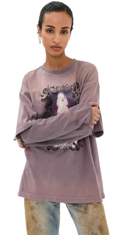 Acne Studios Edra Double Long Sleeve T-shirt Dark Mauve
