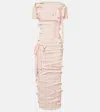 Acne Studios Edriel Bow-detail Midi Dress In Multi