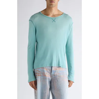 Acne Studios Einso U Sunkissed Ribbed Jersey T-shirt In Green