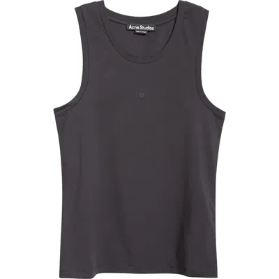 Acne Studios Elando Face Patch Tank In Black