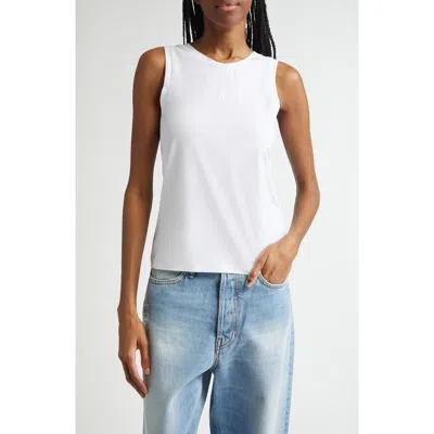 Acne Studios Elando Face Patch Tank In Optic White