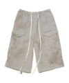 Acne Studios Elastic Belt Work Shorts In Gray