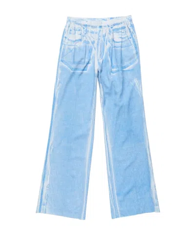 Acne Studios Elastic Waist Casual Pants In Blue