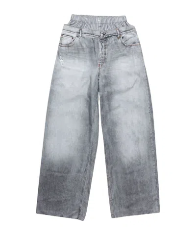 Acne Studios Elastic Waist Casual Pants In Gray