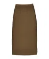 Acne Studios Elastic Waist Skirt In Green