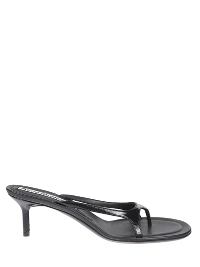 Acne Studios Patent-leather Sandals In Black