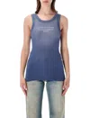 Acne Studios Spray Logo Tank Top In Blue