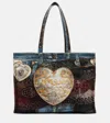 Acne Studios Embossed Canvas Tote Bag In Multi