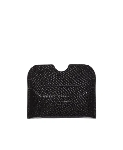 Acne Studios Embossed-logo Leather Cardholder In Black