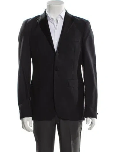 Pre-owned Acne Studios Embroidered Accent Blazer In Black