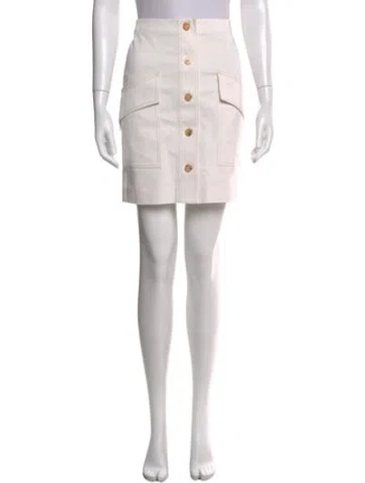 Pre-owned Acne Studios Embroidered Accent Mini Skirt In White