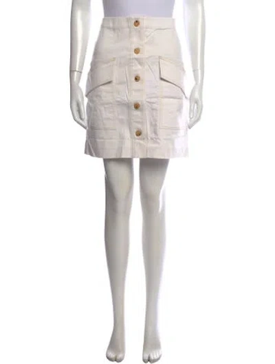 Pre-owned Acne Studios Embroidered Accent Mini Skirt In White