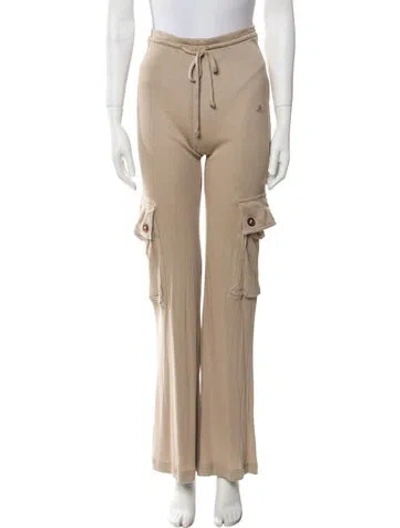 Pre-owned Acne Studios Embroidered Accent Sweatpants In Neutrals