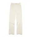 Acne Studios Embroidered Bootcut Jeans In White