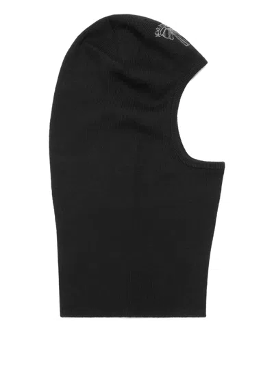 Acne Studios Embroidered-bow Balaclava In Black