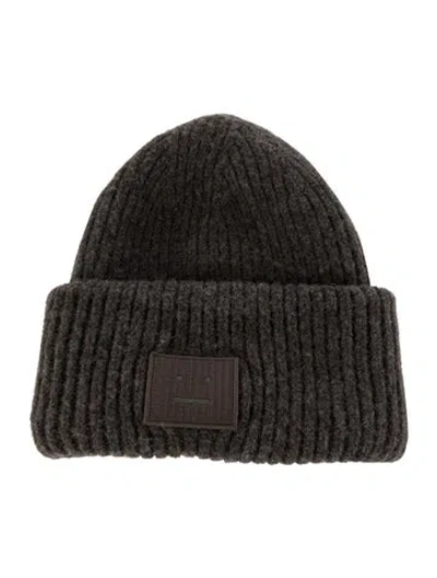 Pre-owned Acne Studios Embroidered Knit Beanie In Brown