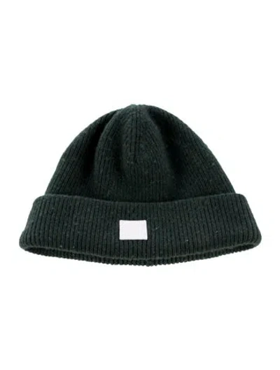 Pre-owned Acne Studios Embroidered Knit Beanie In Green